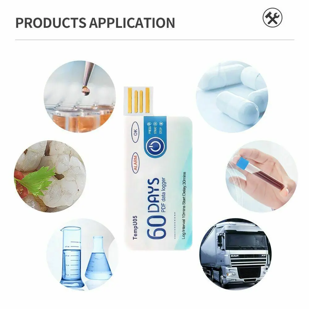 Original Temperature Data Logger Disposable Single USB Temperature Recorder Instrument TempU05