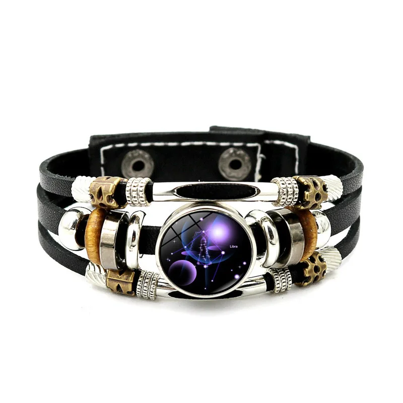 Sagittarius popular Genuine Leather Bracelet