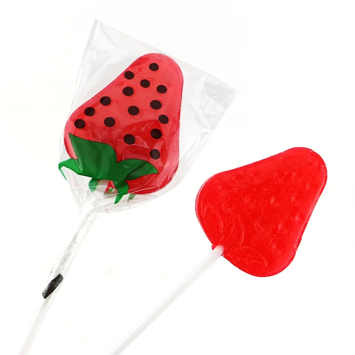 strawberry shaped lollipop