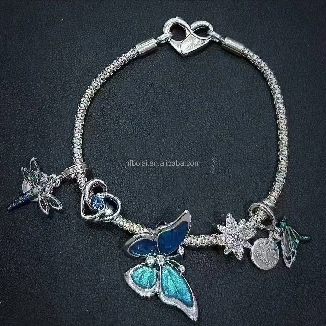 High Quality Sterling Sier S Butterfly Hummingbird Dragoy Charm Custom Jewelry 6