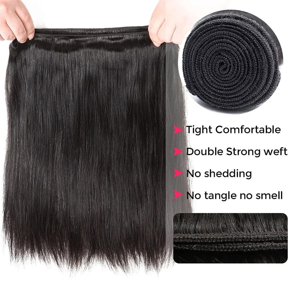 Rohe indische glatte Haarbündel 12A 30 32 Echthaarbündel brasilianische glatte Haarverlängerungen in Top-Qualität für Frauen_voghion.com