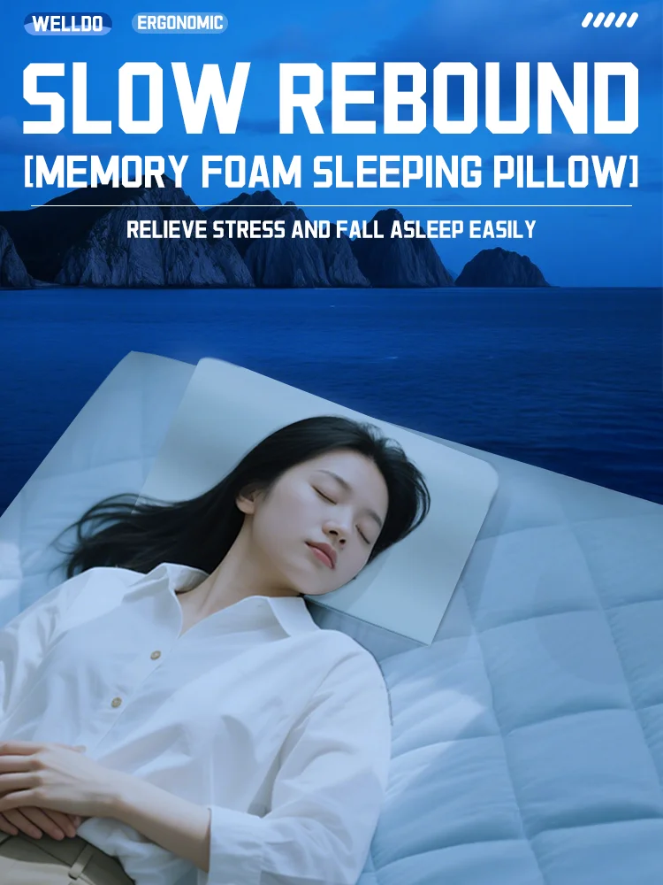 Wholesale Modern Style Soft Breathable Orthopedic Contour Memory Foam Pillow Customized Cervical Sleep for Neck Solid Slow
