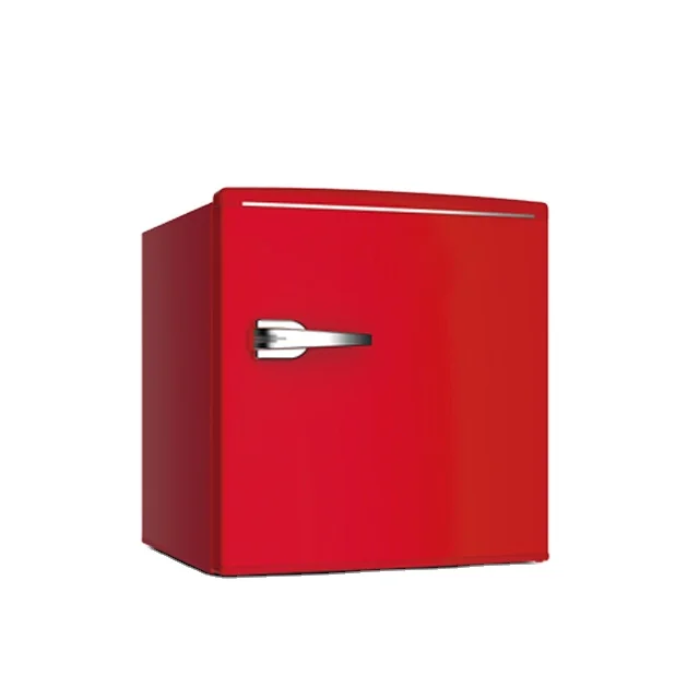50L Retro Style Fridge Single Door Defrost Refrigerator