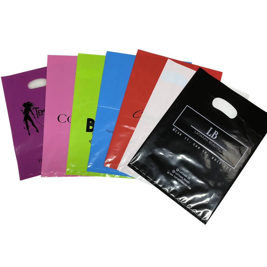 100 шт. заводское количество Пользовательский логотип печать бутик косметические товары личной гигиены упаковка полиэтиленовый пакет
