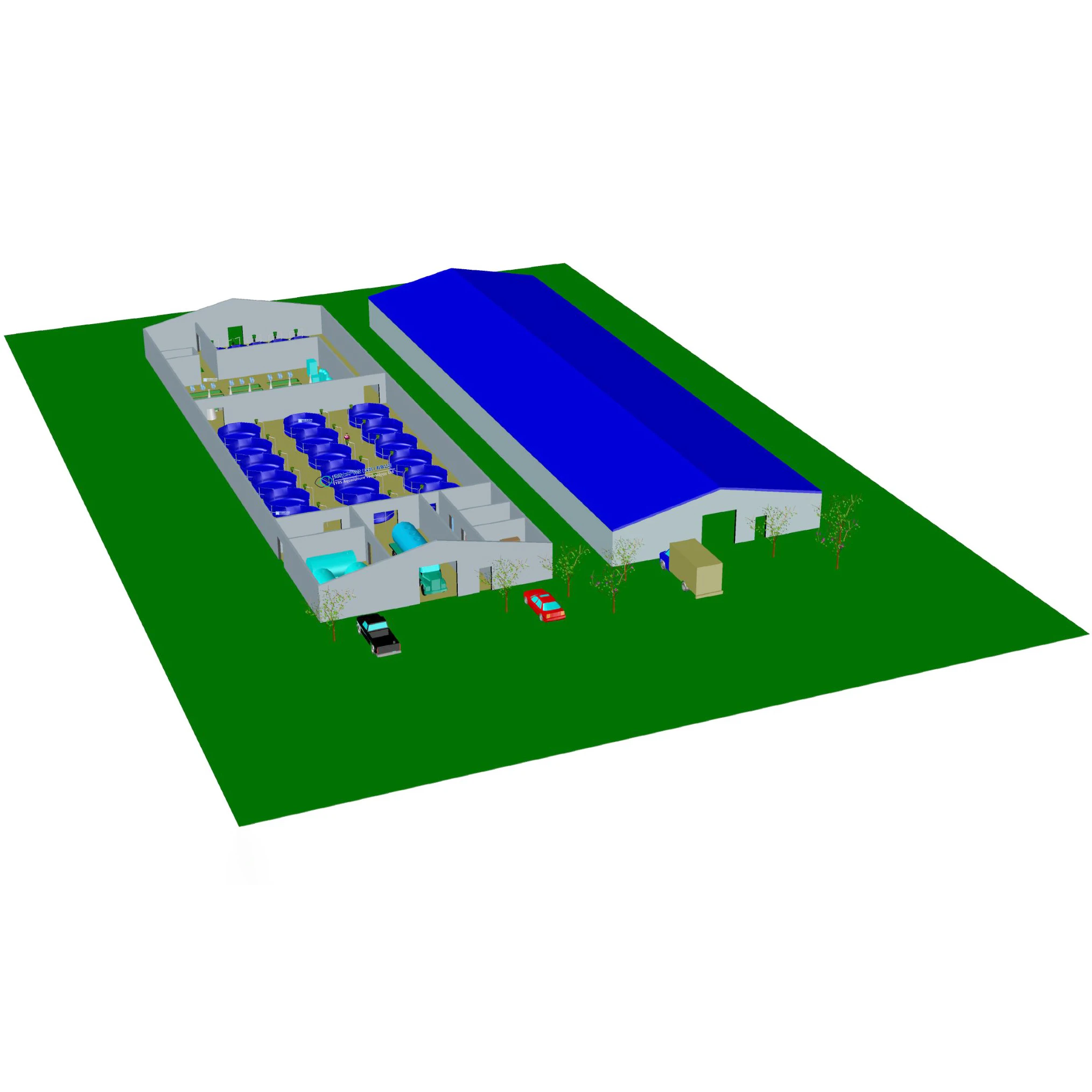 Cold Water Feeding Salmon Recirculating Aquaculture System in Landbase