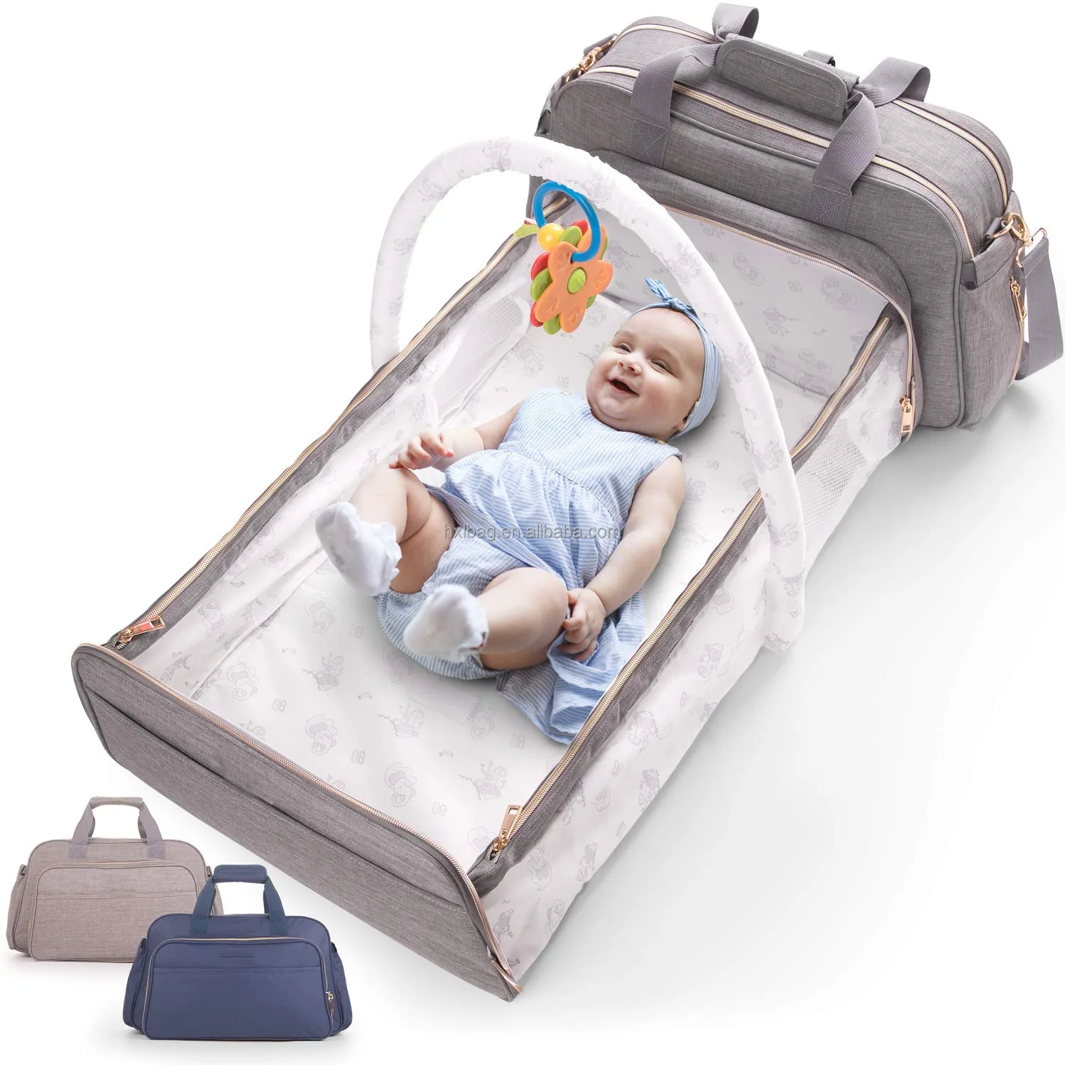 Bolsa De Pañales Convertible 4 En 1 Para Bebé,Organizador Con Bolsa De Viaje  Multiusos,Incluye Almohadilla De Cambio De Cuna - Buy 4-en-1 Lloguer De  Bolsa De Pañales,Nuevo 3 En 1 De Cuna