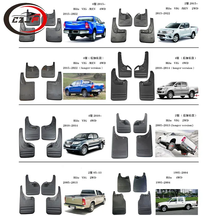 Mud Flaps Splash Guard Front L+R Fits Toyota Hilux LN85 2wd Pickup 1989 95