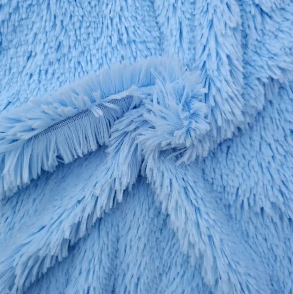 Custom Colors Fleece Fabric Dull Yarn 20mm Long Pile Microfiber