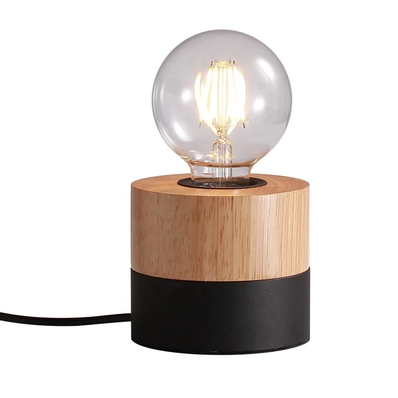 PASSUN New Product 4w Bulb Easy Replaceable LED Wooden Table Lamp