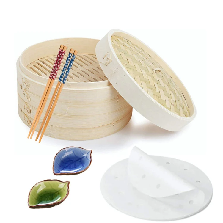 Factory Natural Bun Chinese Bamboo Steamer Bamboo Steamer Basket Bamboo