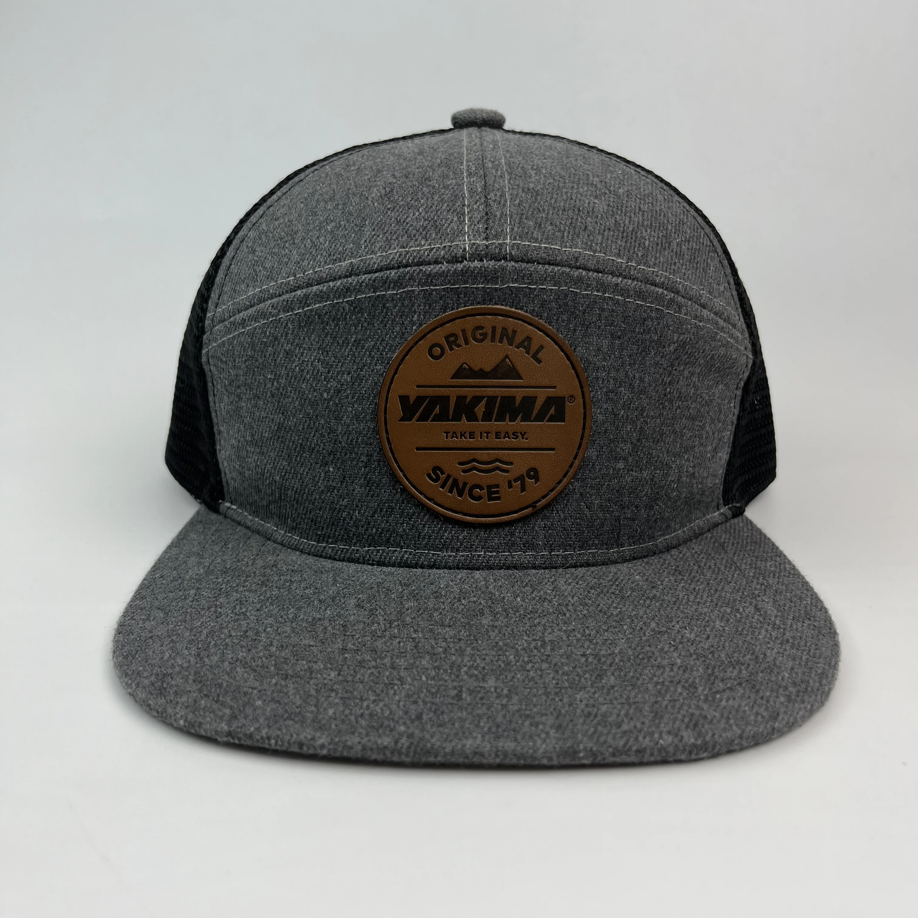 HS19 пользовательские 3D вышивка кожа нашивка логотип простой 168 7 панелей бейсболка кепка