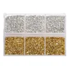 2-color gold and silver pebbles set