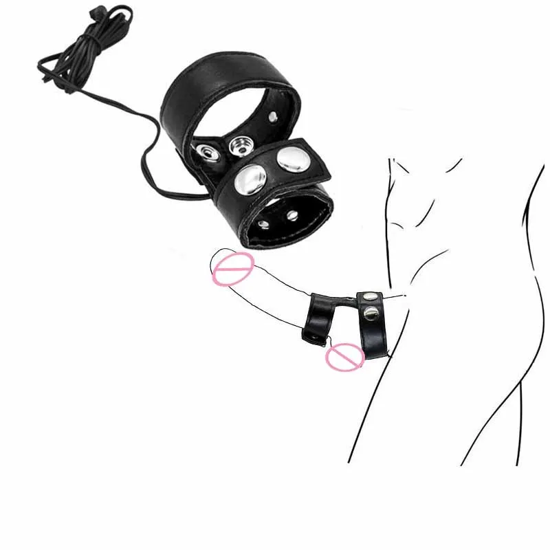 Anneau Pénis Noir - Thérapie Et Stimulation électrique Pour Hommes - Idéal Pour Jeux BDSM Et Bondage