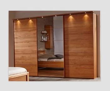 Custom made modern bedroom wardrobes with mirror sliding doors