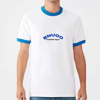 tee shirt manufacturer screen printing tshirt thick cotton t-shirt with custom logo unisex oversized ringer t shirt for man