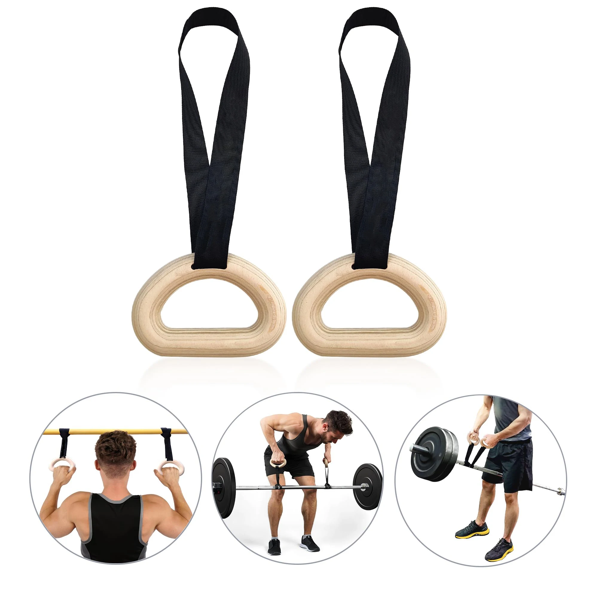 MKAS Calisthenics Pull up Handles - Pull up Grips, LAT Pull Down Gym Handles Design Attachment to Bars Barbells Home Workouts Gym Rings