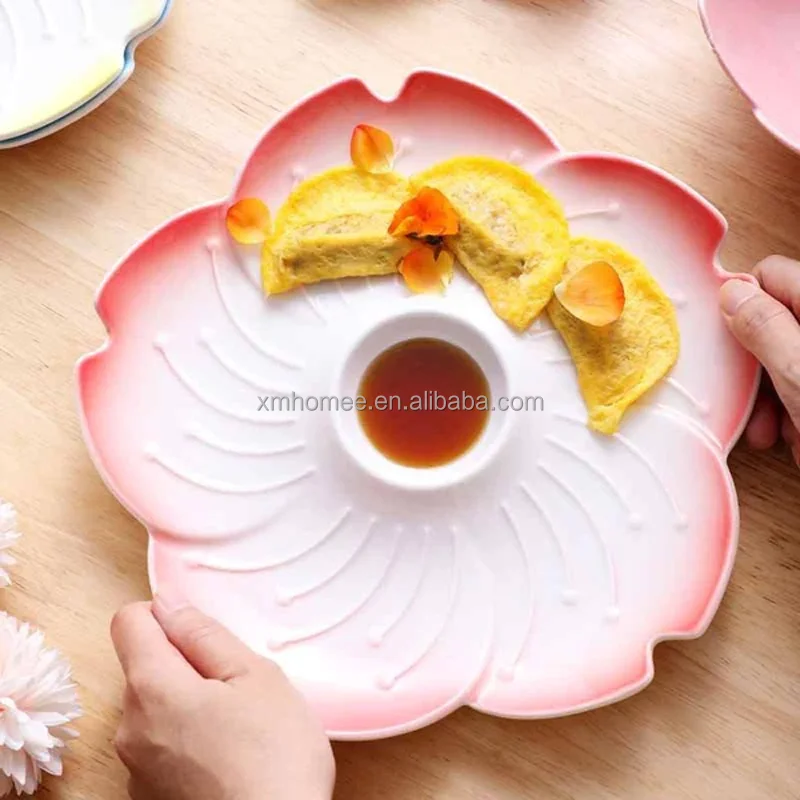 Ceramic Sakura Dish Pottery Porcelain Japanese Sakura Flower Style Big ...