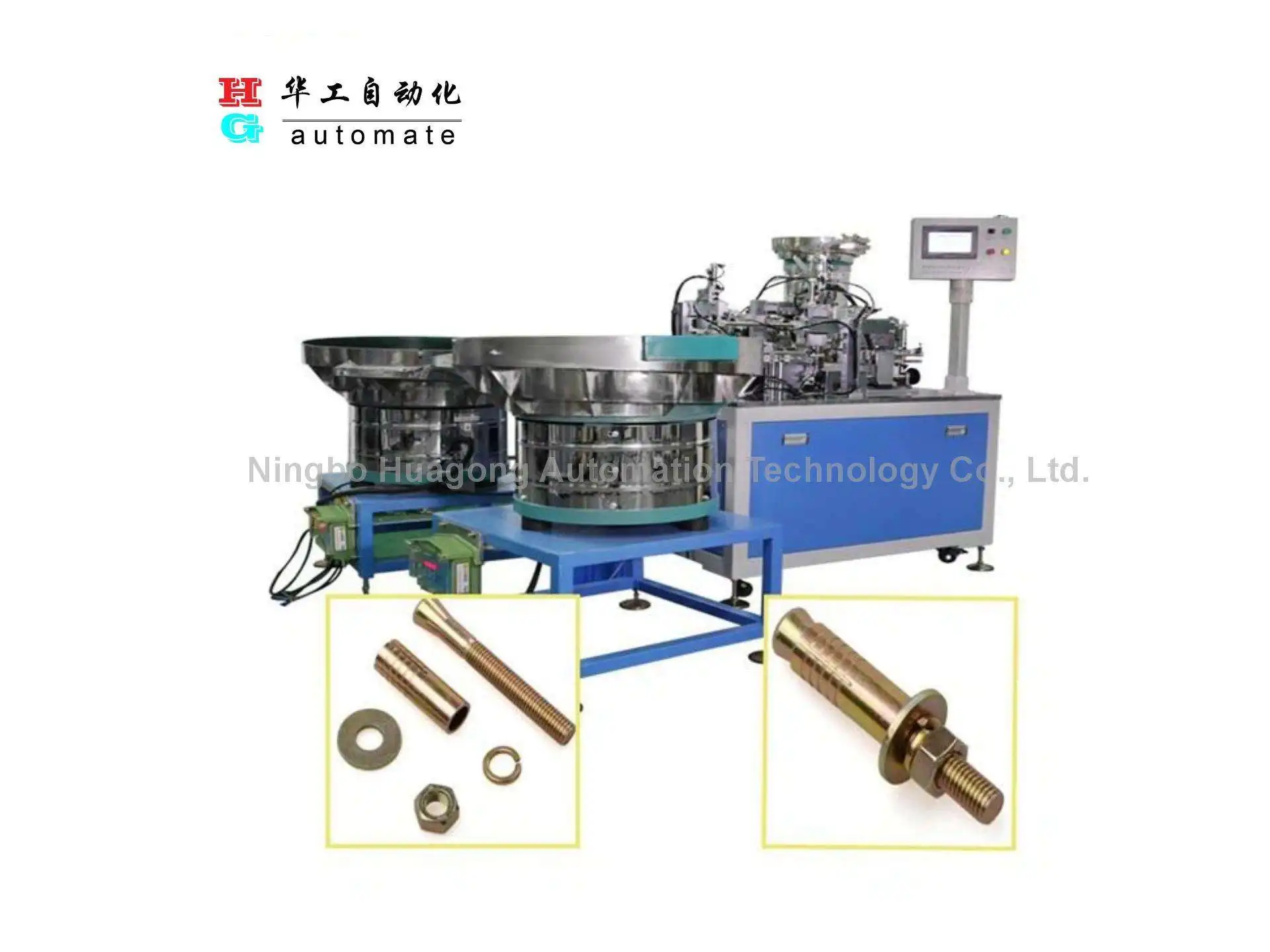 High Speed Automatic Wedge Anchor Bolt Clip Washer Nut Assembly Machine with CE Certificate
