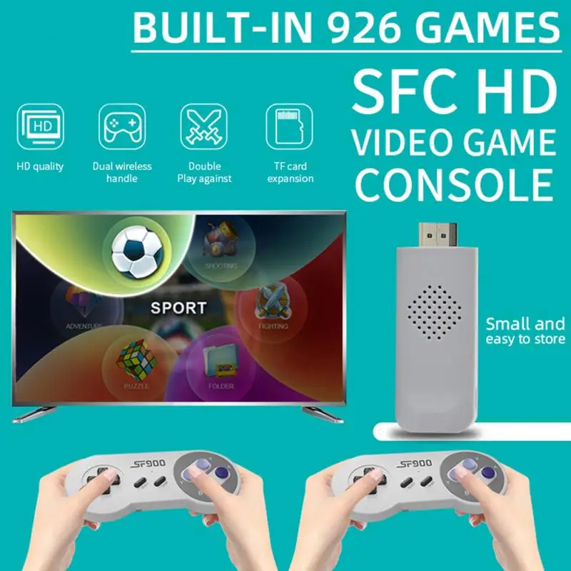 4K HD TV Video Game Console 2.4G Wireless Controller for PS1/FC