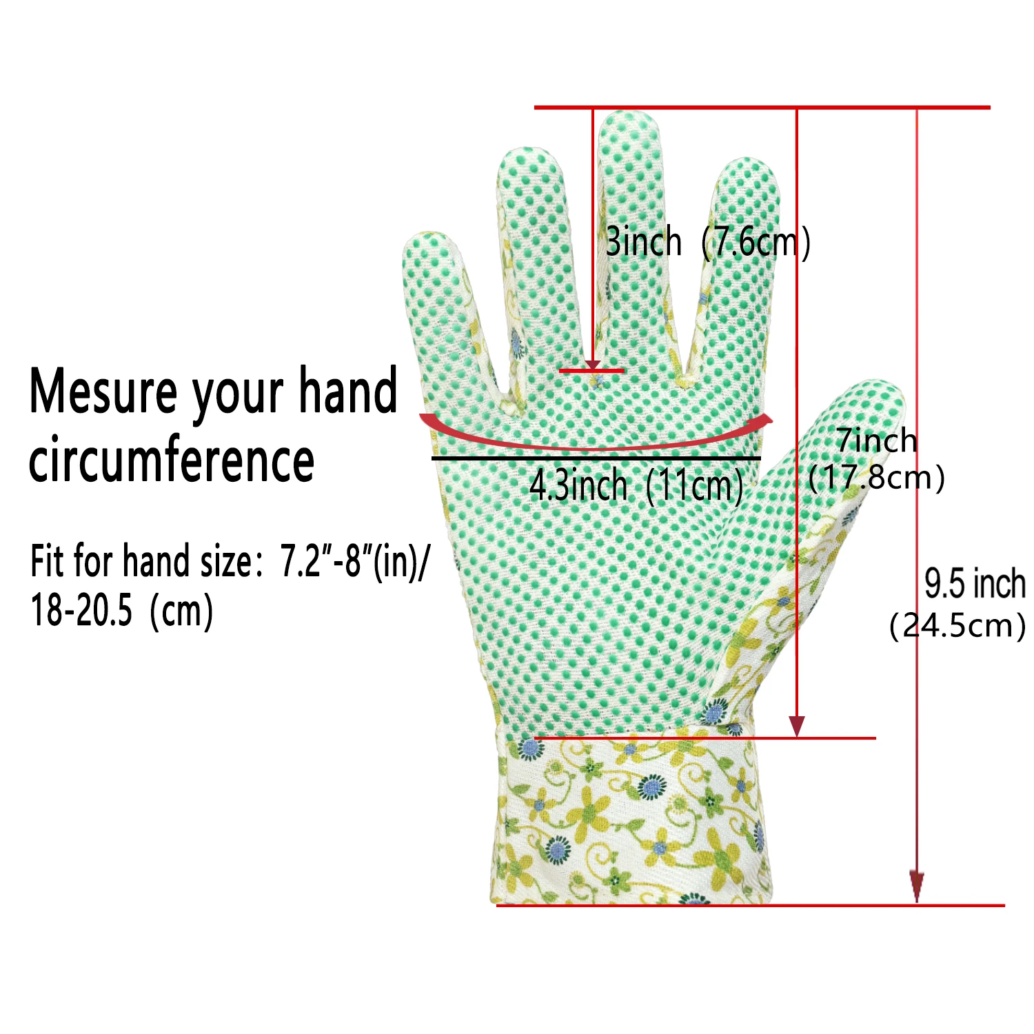 Prisafety Soft Breathable Yard Work Light Working Gloves Floral