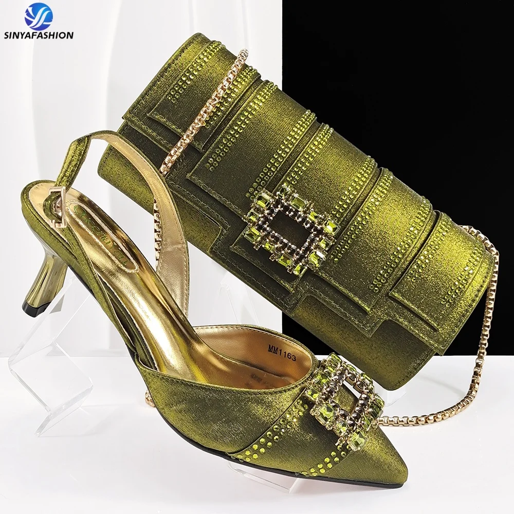 Sinyafashion SAB 3222 Orange Color Bridal Shoes and