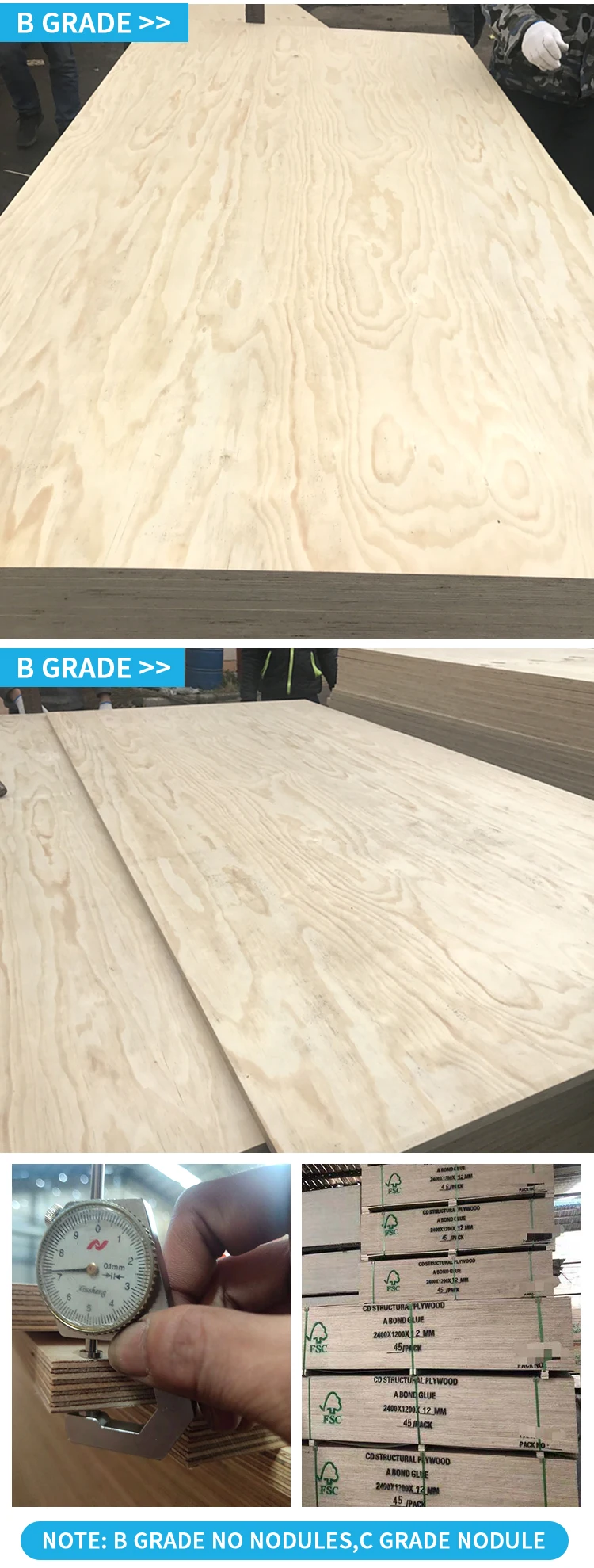 Oem High Gloss Acrylic Plywood 4x10 Luan Thickness With Factory Direct