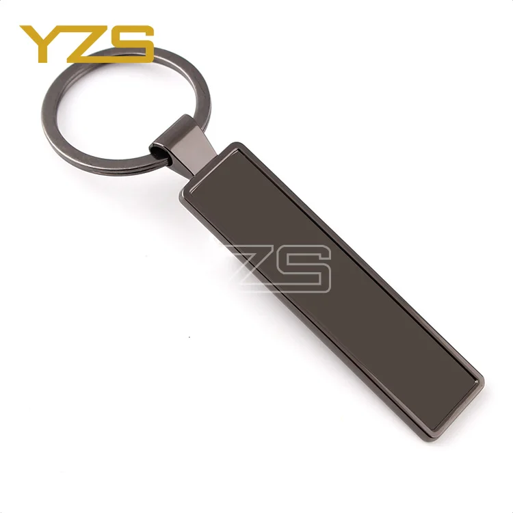 Hot Selling Rectangular Blank Brand Licence Number Plate Auto 3d Metal Keychain Car Model Keychains