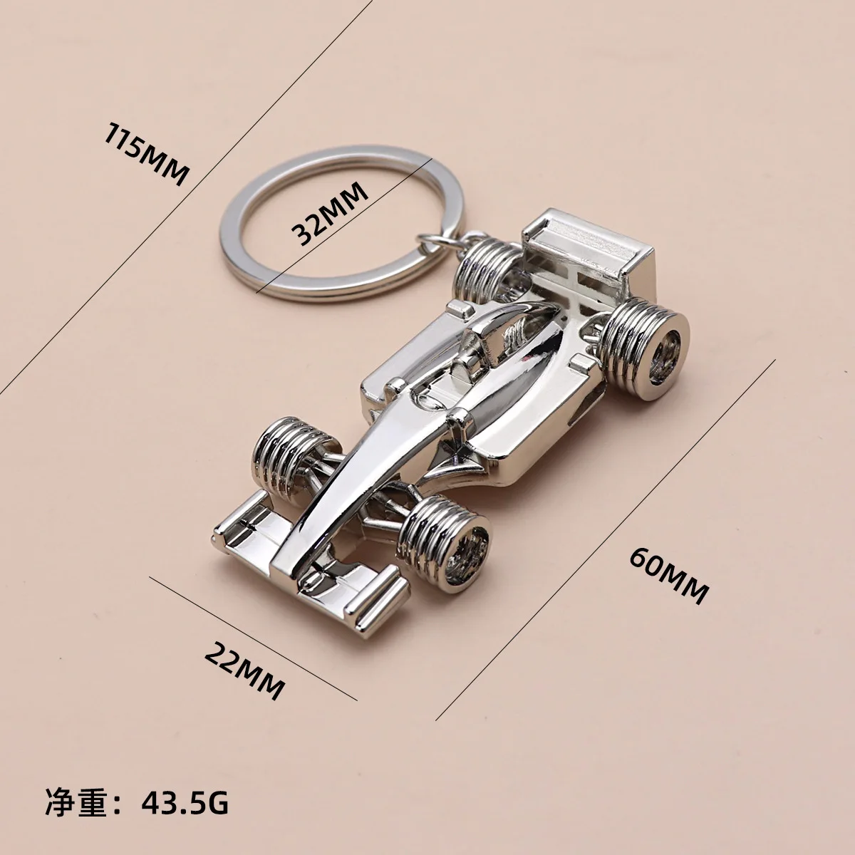 Custom Sublimation Personalized 3d Metal Keyring F1 Racing Key Chains Business Gifts Metal All-Wheel Car Keychain