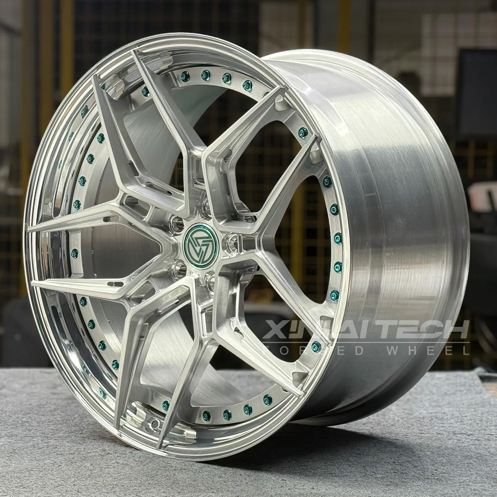XL Silver Brushed Custom 2 Piece Forged Wheels 5x112 5x114.3 5x120 Deep Dish Wheels 18 19 20 21 22 Inch Car Alloy Rims - Image 4
