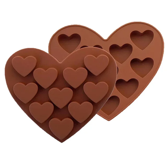 10 Heart shaped chocolate ice cube mold silicone cake baking diy mold baking & pastry tools