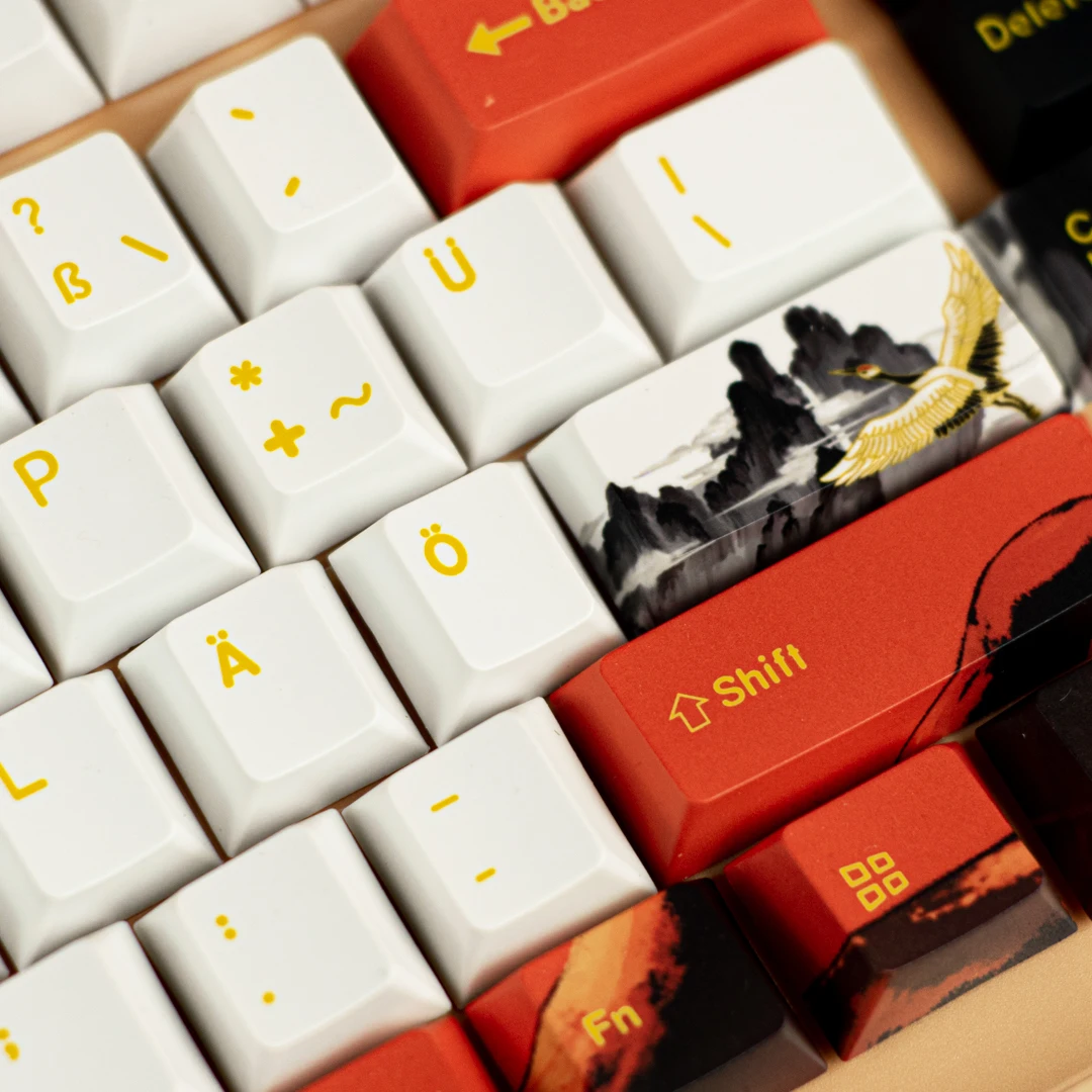 Customizable Design Goku Keycap German ISO De Keycaps Oem Profile PBT Dye Sublimation Cartoon Custom Keycaps