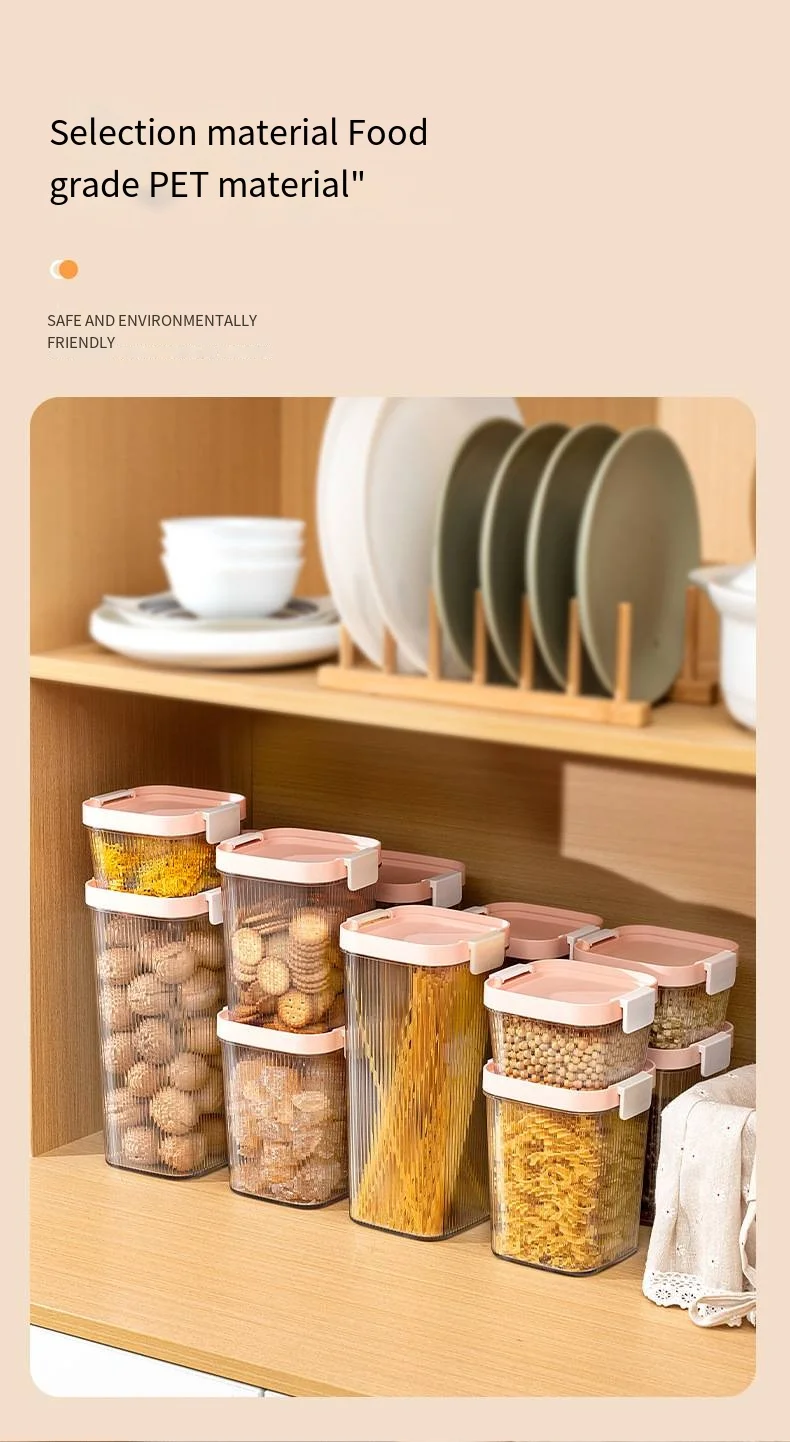 Sealed cans Grains and cereals kitchen storage food grade transparent plastic cans box snacks dry goods tea storage cans supplier