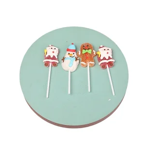Customized Christmas Candy Bulk Creative Internet Celebrity Gummy Lollipops Fruity Sour Christmas Eve Kids' Candy Gifts Export