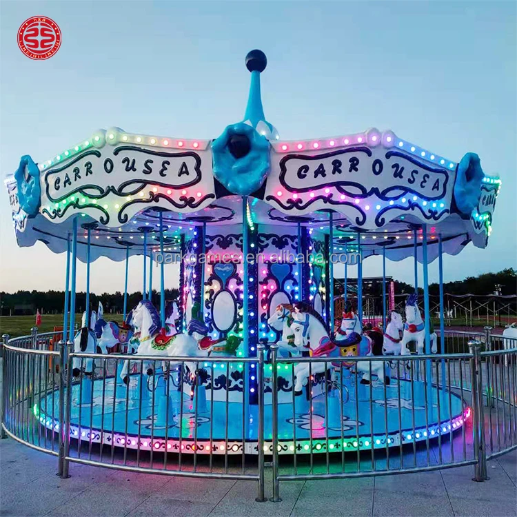 High Quality Commercial Indoor Outdoor Kids Electric Merry Go Round Large Carousel Horse Entertainment Equipment