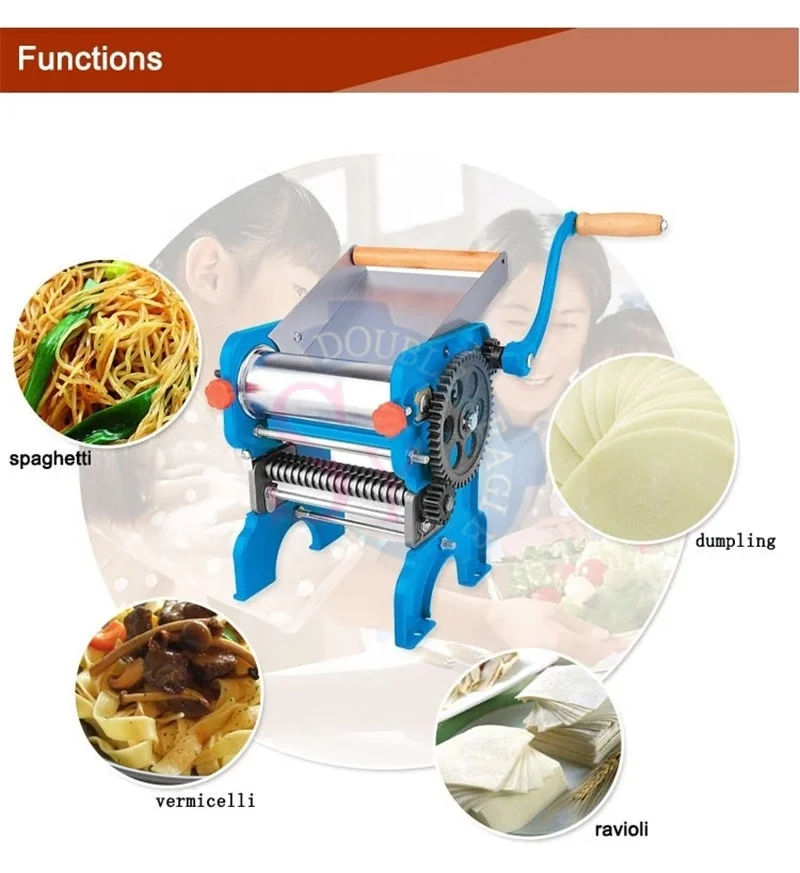 150-4 High Quality Blue Manual Pasta Maker Machine