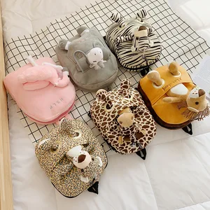 Wholesale Cartoon School Bag for Boys Fashionable Animals Design Children Bag Girls New Styles Fluffy Kindergarten Kid Backpack
