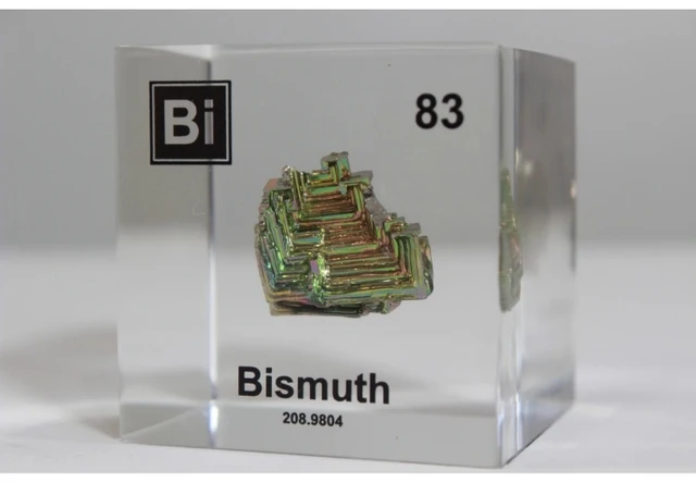 83  Bismuth Elements Cube Acrylic Bi Periodic Table Elements Block Display Periodic Table with Real Elements Custom
