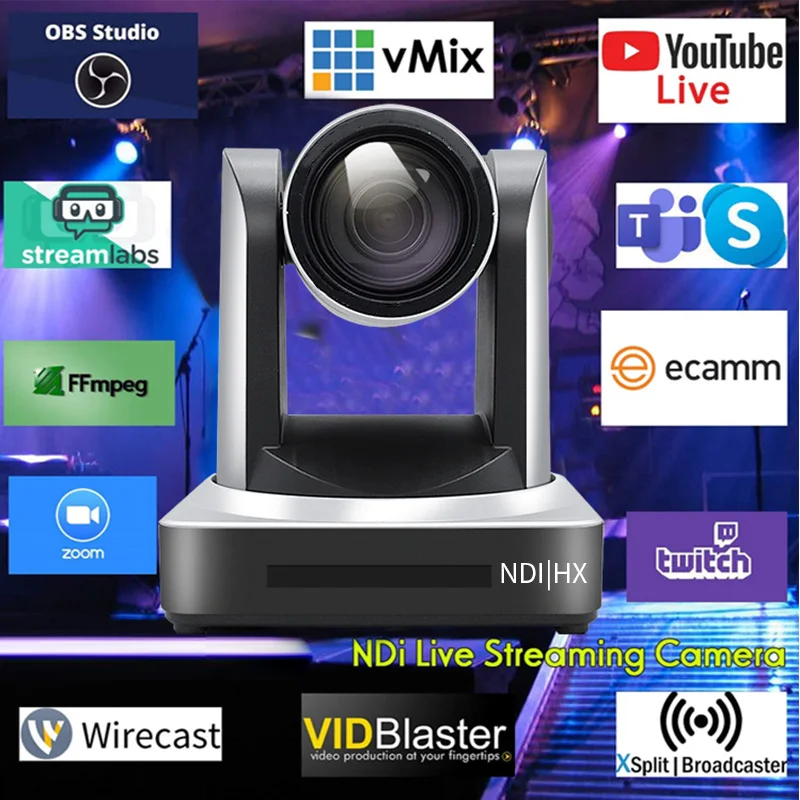 Obs Studio Ndi Hx Obs NDI HX 1080P 60fts SDI/IP 12X 20X PTZ Video