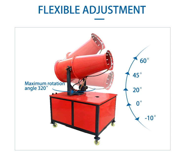 50M Mobile water fog cannon for agricultural Urban greening