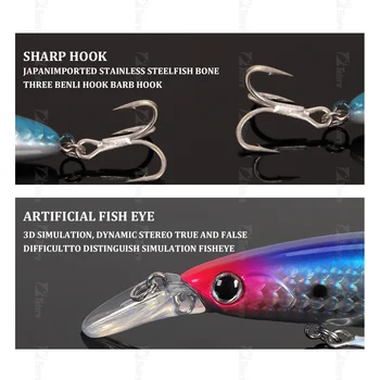 Hot Sale 110mm Floating Minnow Lure 20g Artificial Hard Bass Shadow Jerkbait for Bass Fishing – Soft Lure – view 5