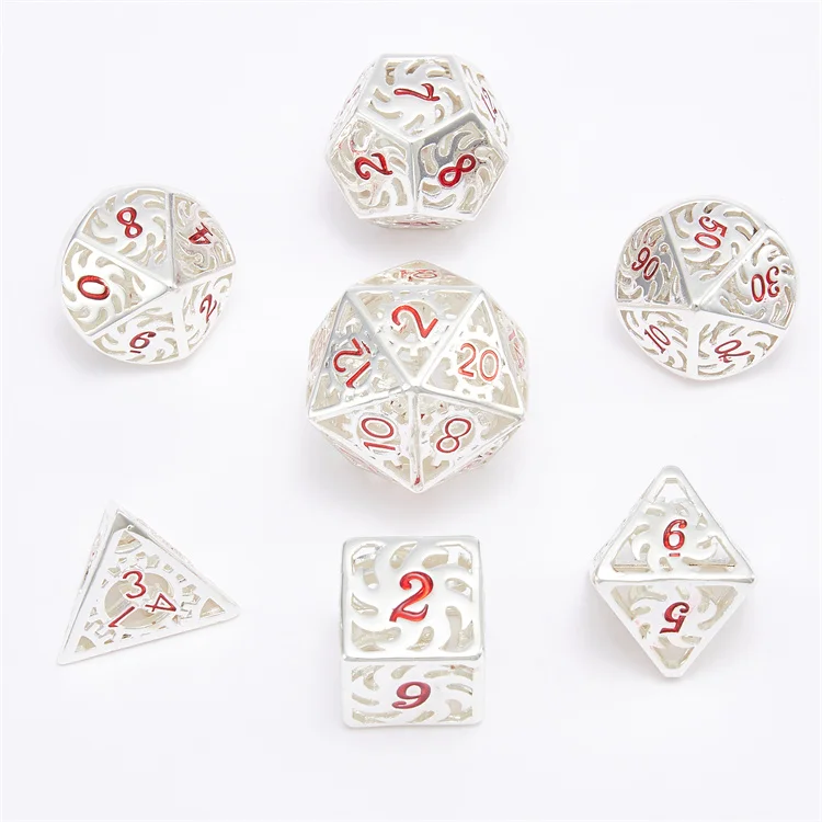 Dnd Metal Polyhedral Hollow Dragon Dice For Dungeons And Dragons Dice