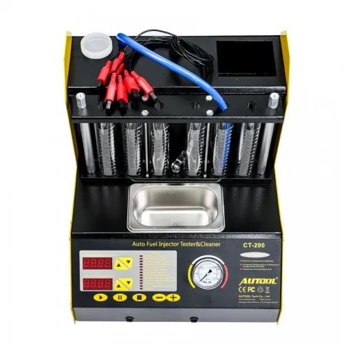 6 Jars Autool CT200 Auto Fuel Injector Cleaner and Tester CT-200 220V/110V With English Panel Keyboard