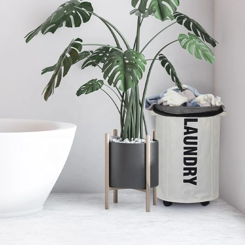 Складная корзина для белья из ткани