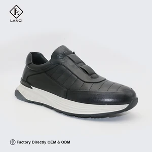 LANCI  Wholesale Shoe Manufacturers in China Comfortable Breathable Genuine Leather Shoes Custom Sneakers With logo