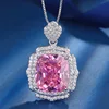pink diamond pendant with chain