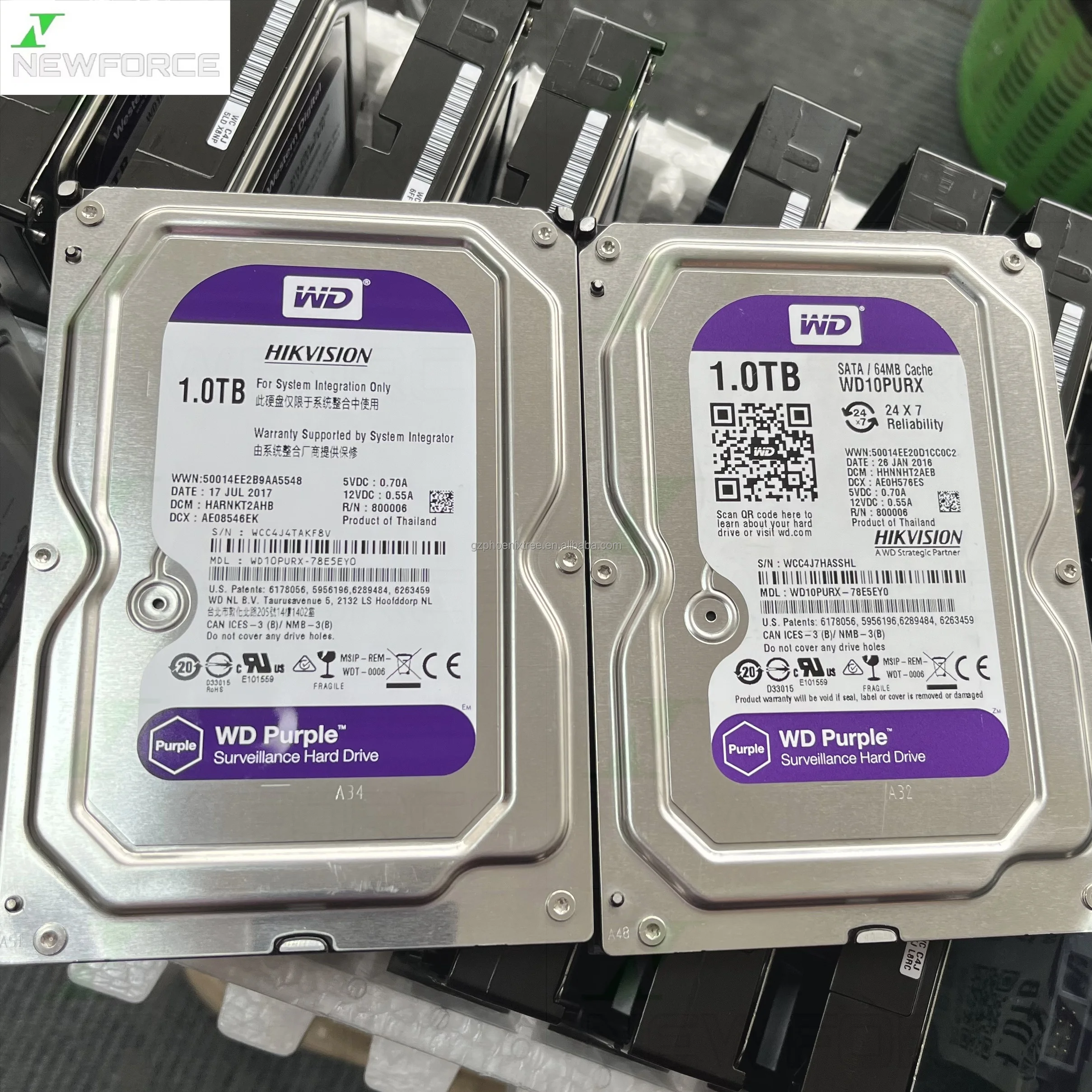 1TB Wholesale Price Used HDD 3.5inch Purple Hard Disk Drive