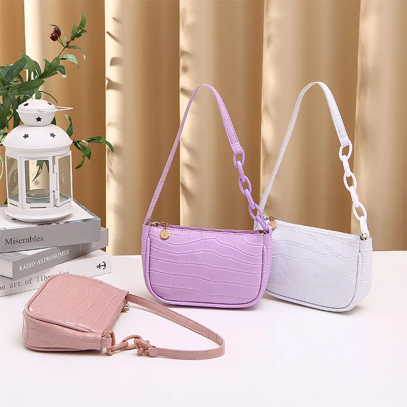 BESTELLA Ladies Handbag Portable Lightweight Trendy Fashionable Women's Shoulder Bag for Girls Crocodile Handbag Bag