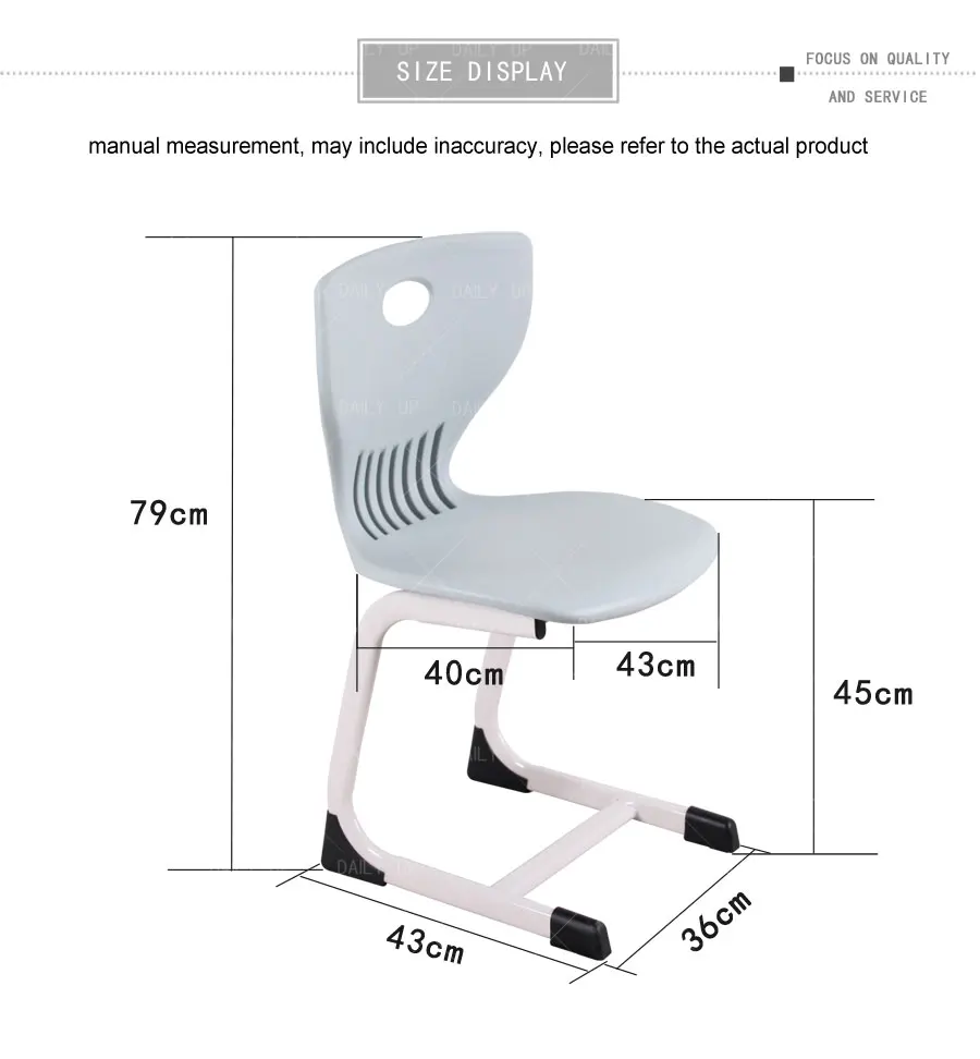 Sled Student Study Chair Bow Shaped Classroom Training Chair Conference Meeting Chair For Primary School Library Reading Room