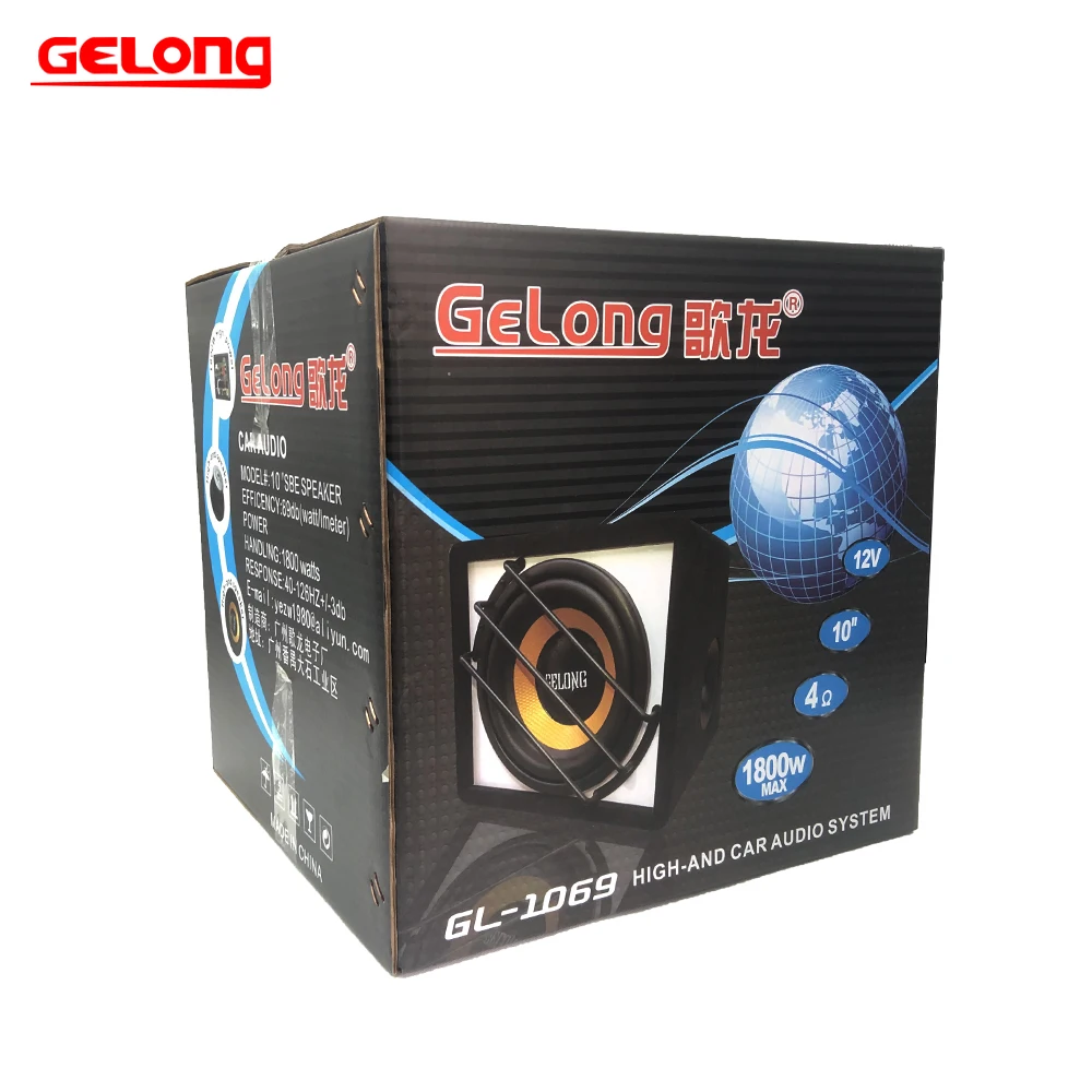 Gelong Car Audio Bass Tube Boxs Ub Woofer With Amplifier Speakers