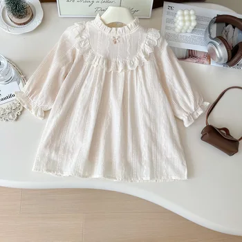 Girls Clothes Autumn Baby Dresses 2024 New Style Fashionable Long Sleeved Baby Princess Dress